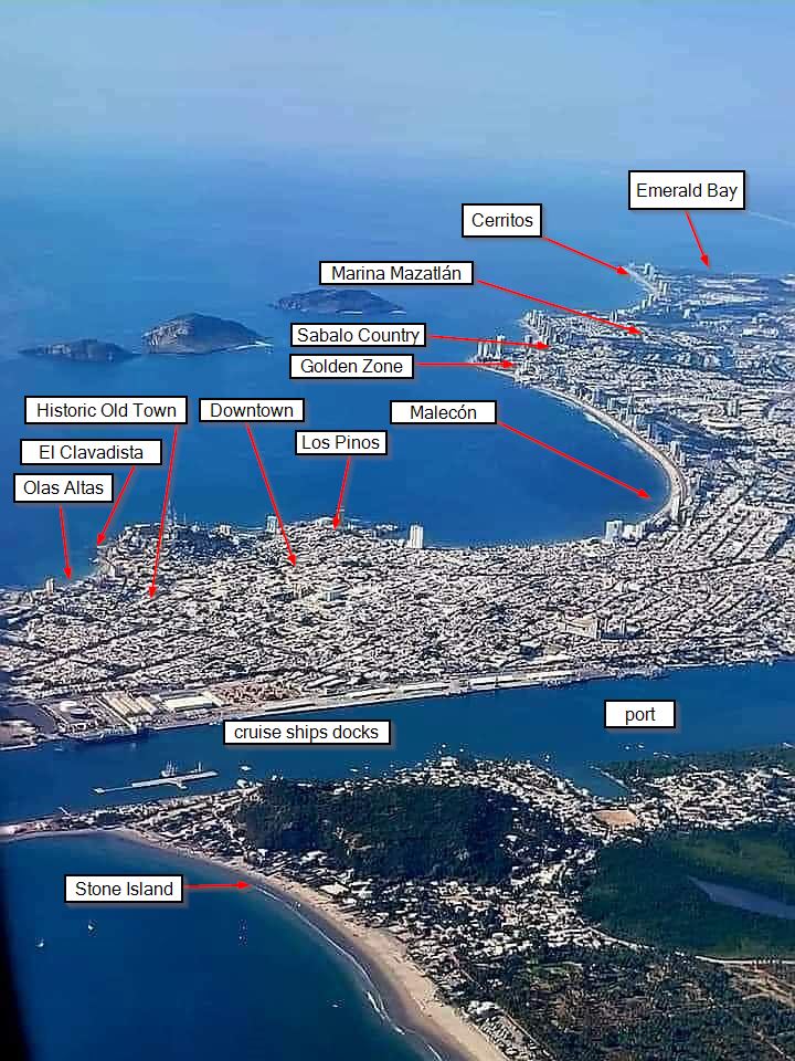 Areas of Town in Mazatlán, Sinaloa, Mexico