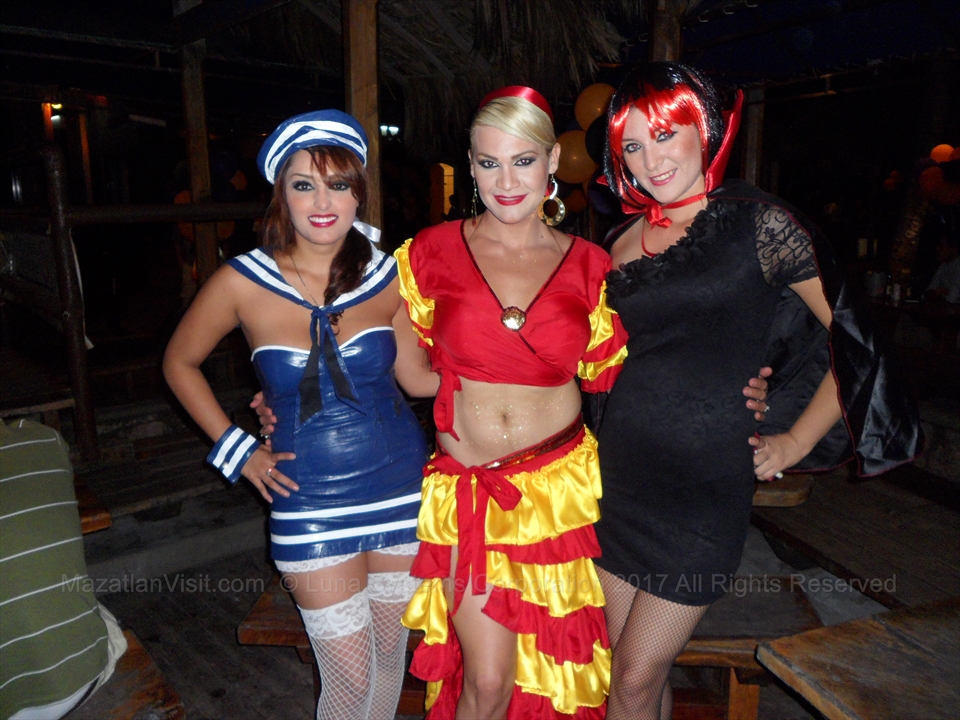Costume party decorations at Joe's Oyster Bar in Mazatlán, Mexico