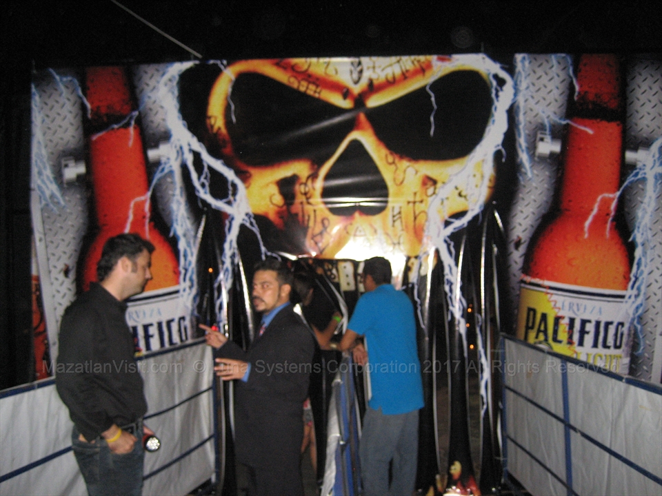 Nightlife patrons celebrating Halloween in Zona Dorada, Mazatlán