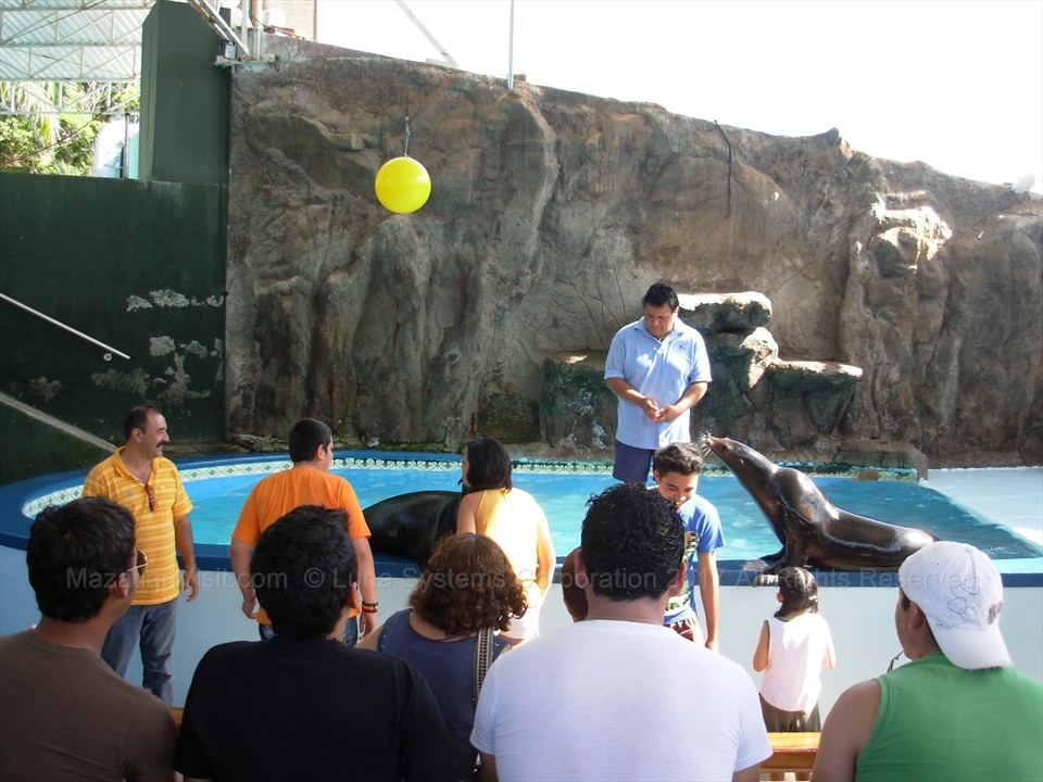Historic entrance facade of the old legacy Mazatlán Aquarium
