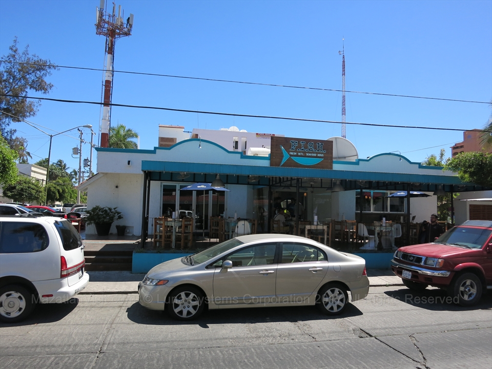 F.I.S.H. restaurant outdoor seating terrace space in the Golden Zone