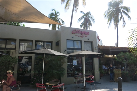 Allegro Caffe storefront along Avenida Camaron Sabalo in Mazatlán