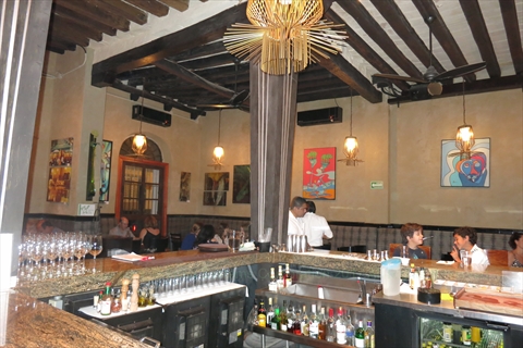 The refined bistro layout and table settings inside Hectors Bistro
