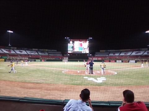 Fans lined up outside the entrance gates of the baseball stadium