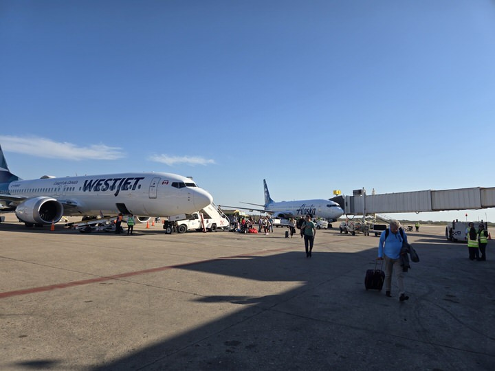 Main terminal exterior structure at the international airport in Mazatlán
