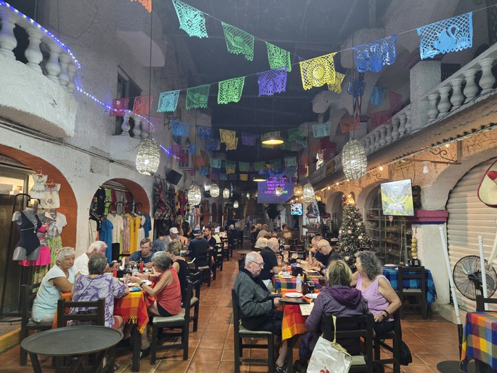 Indoor dining layout inside Margaritas Bar and Grill