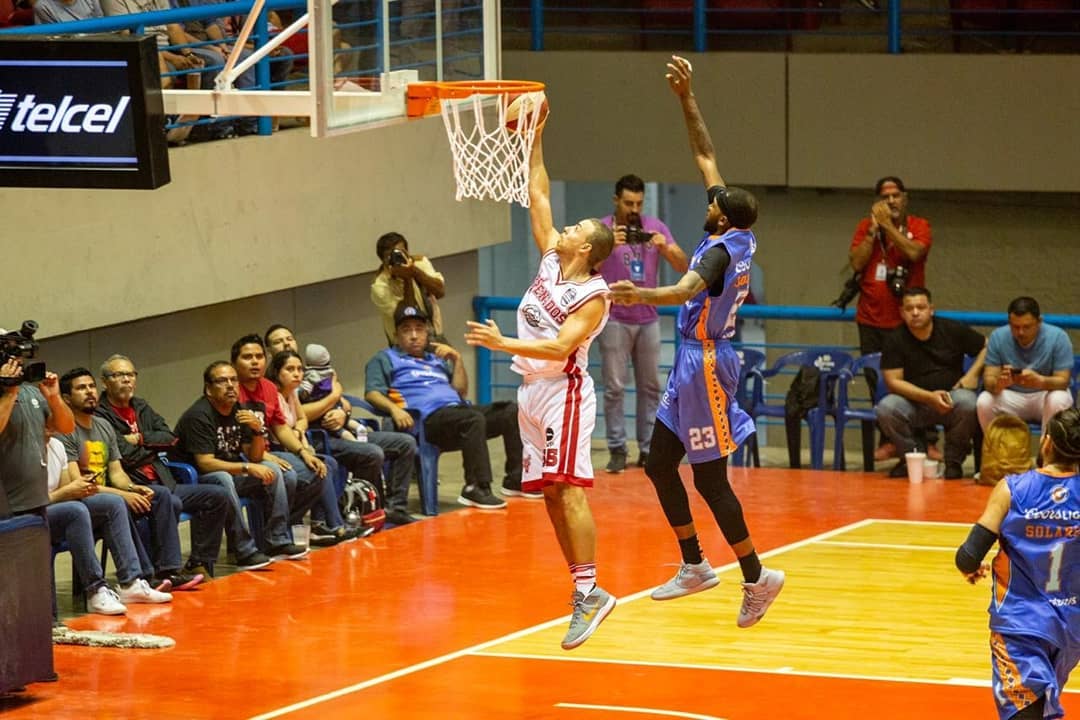 Mazatlán Venados basketball game night match inside the stadium arena corridors