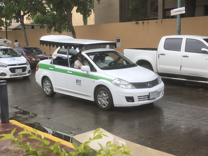Modern open-air taxi conversion built on a Nissan automotive chassis
