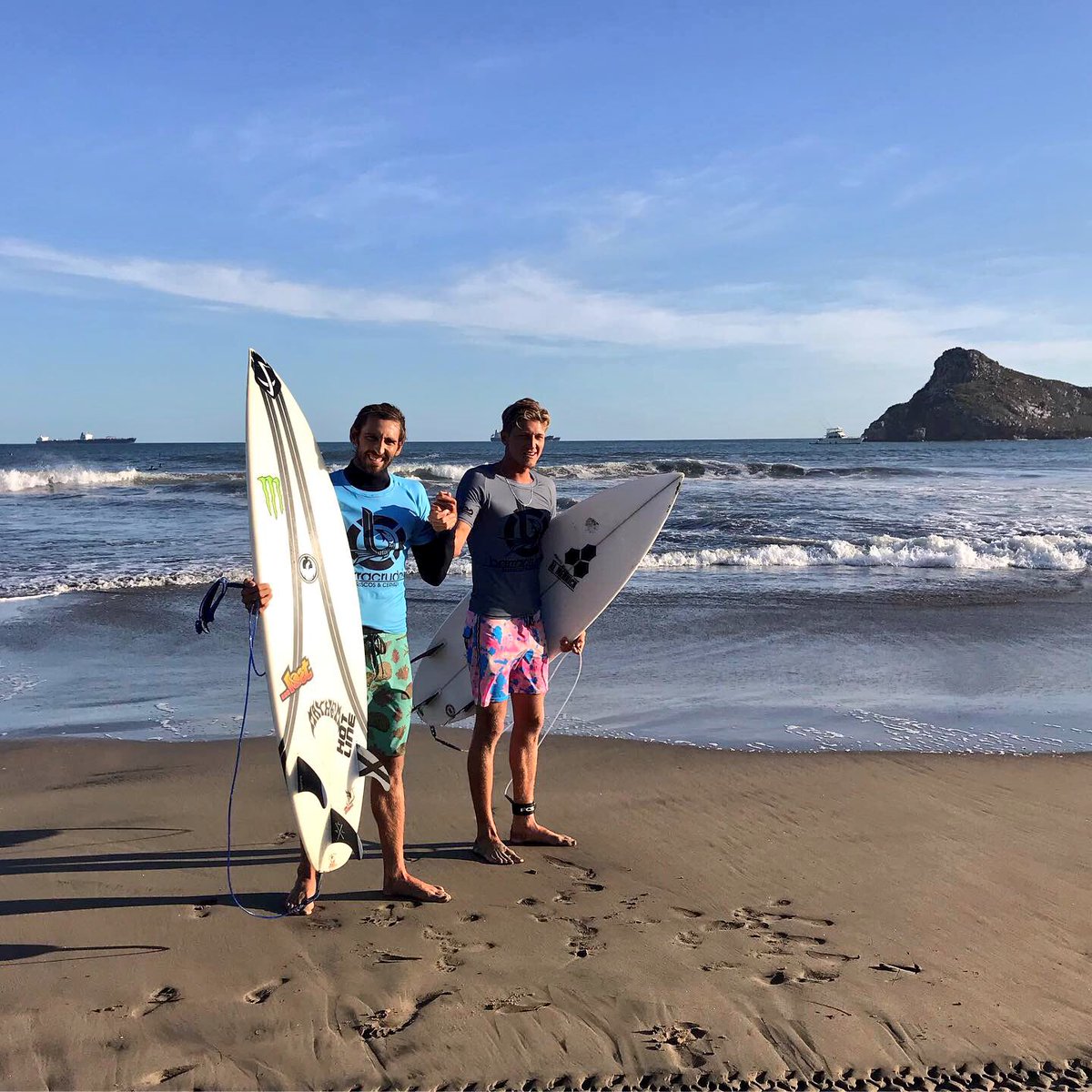 Surfer catching a wave in Mazatlán