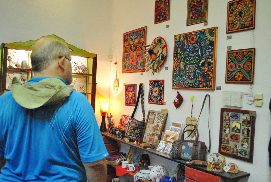 Art gallery opening exhibition in historic Centro, Mazatlán, Mexico