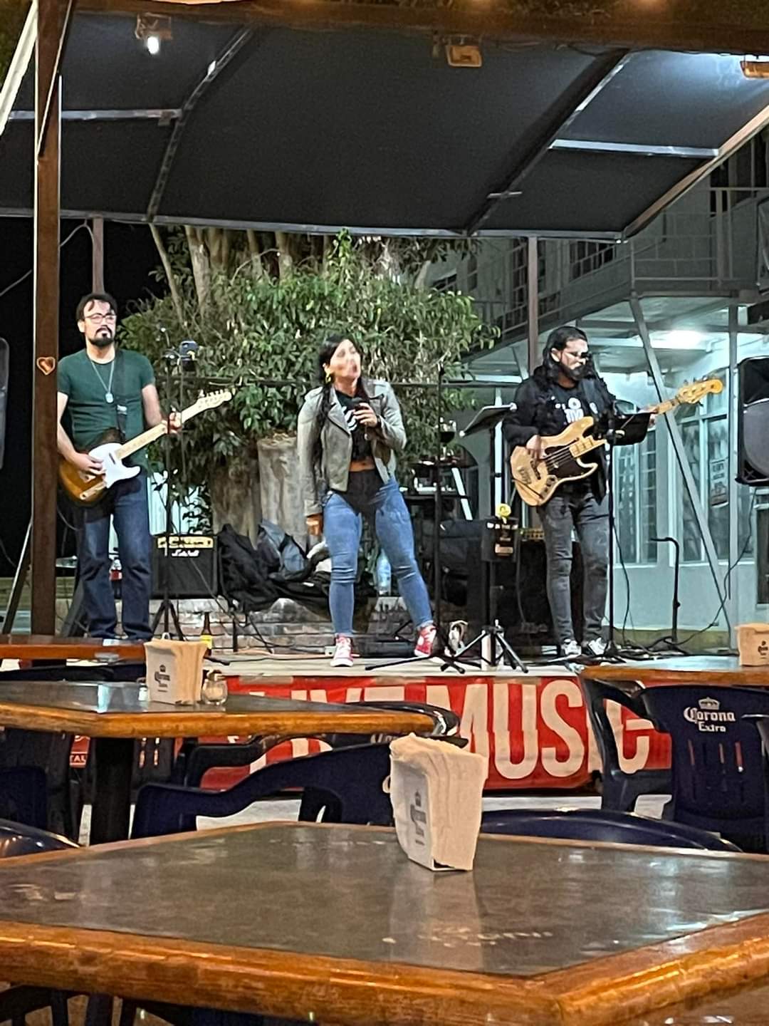 Los Bandits band performing live in Mazatlán, Sinaloa, Mexico