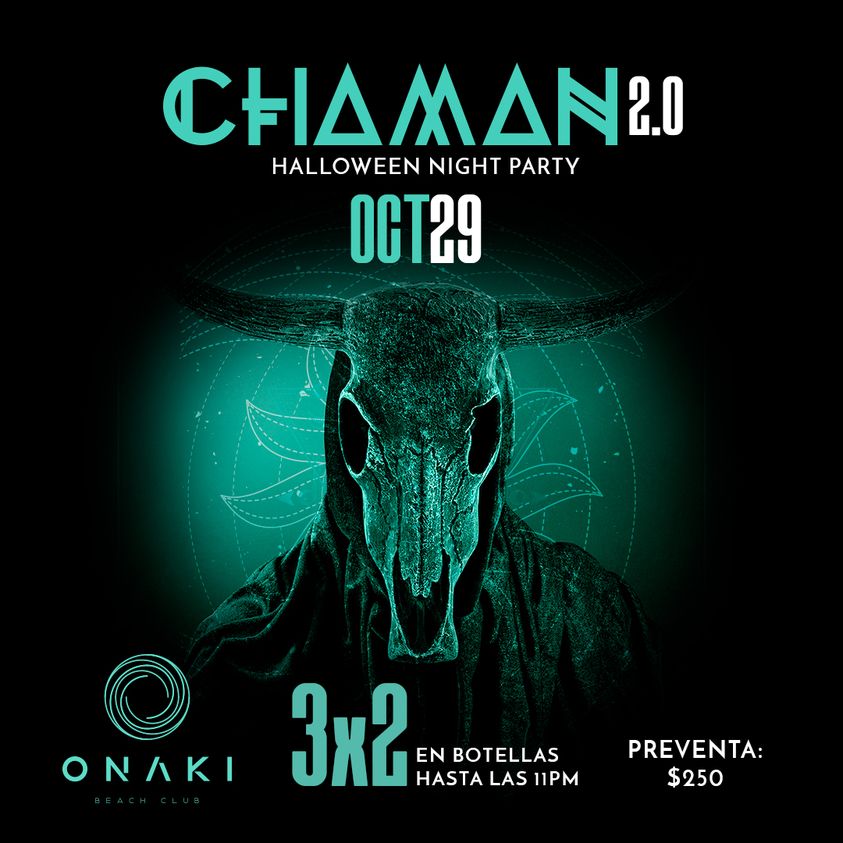 Spectacularly dressed crowds at the annual Shaman-themed Halloween costume party at Onaki