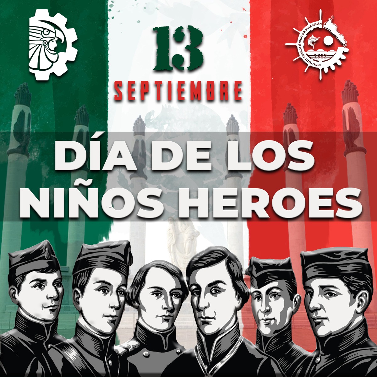 Independence Day banner in Mazatlán, Sinaloa, Mexico