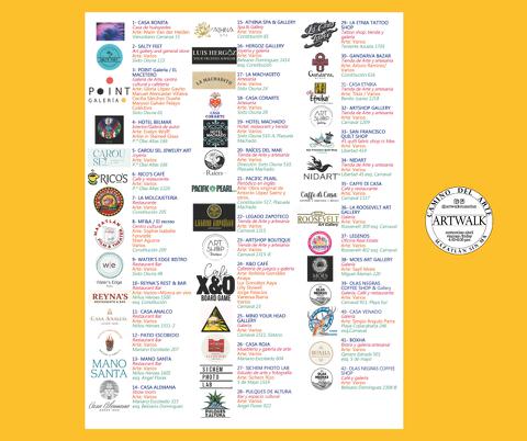 Official document sheet tracking fine art walk participant list profiles