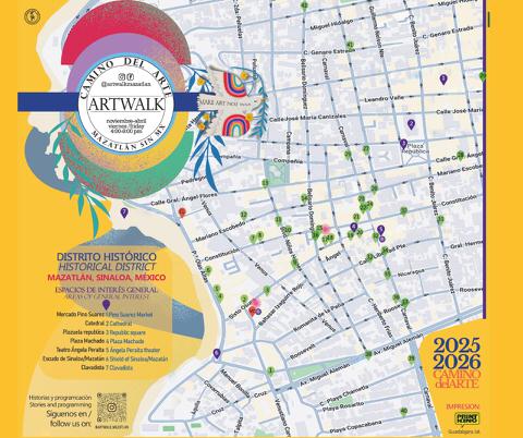 Official ArtWalk location map blueprint guide page 1